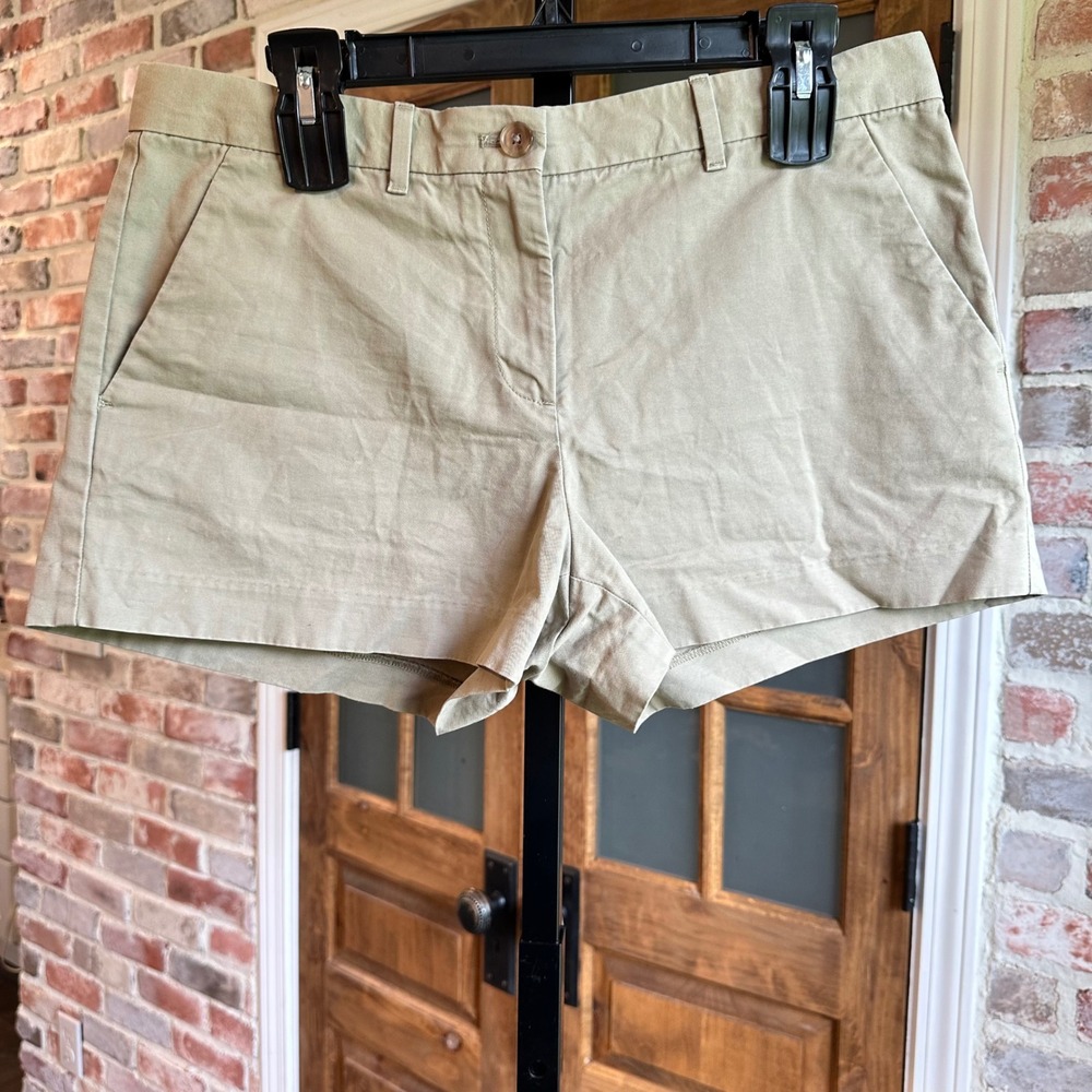 Gap Summer Shorts Women 8 Regular Khaki‎ Tan Chino Cotton Casual Preppy Classic